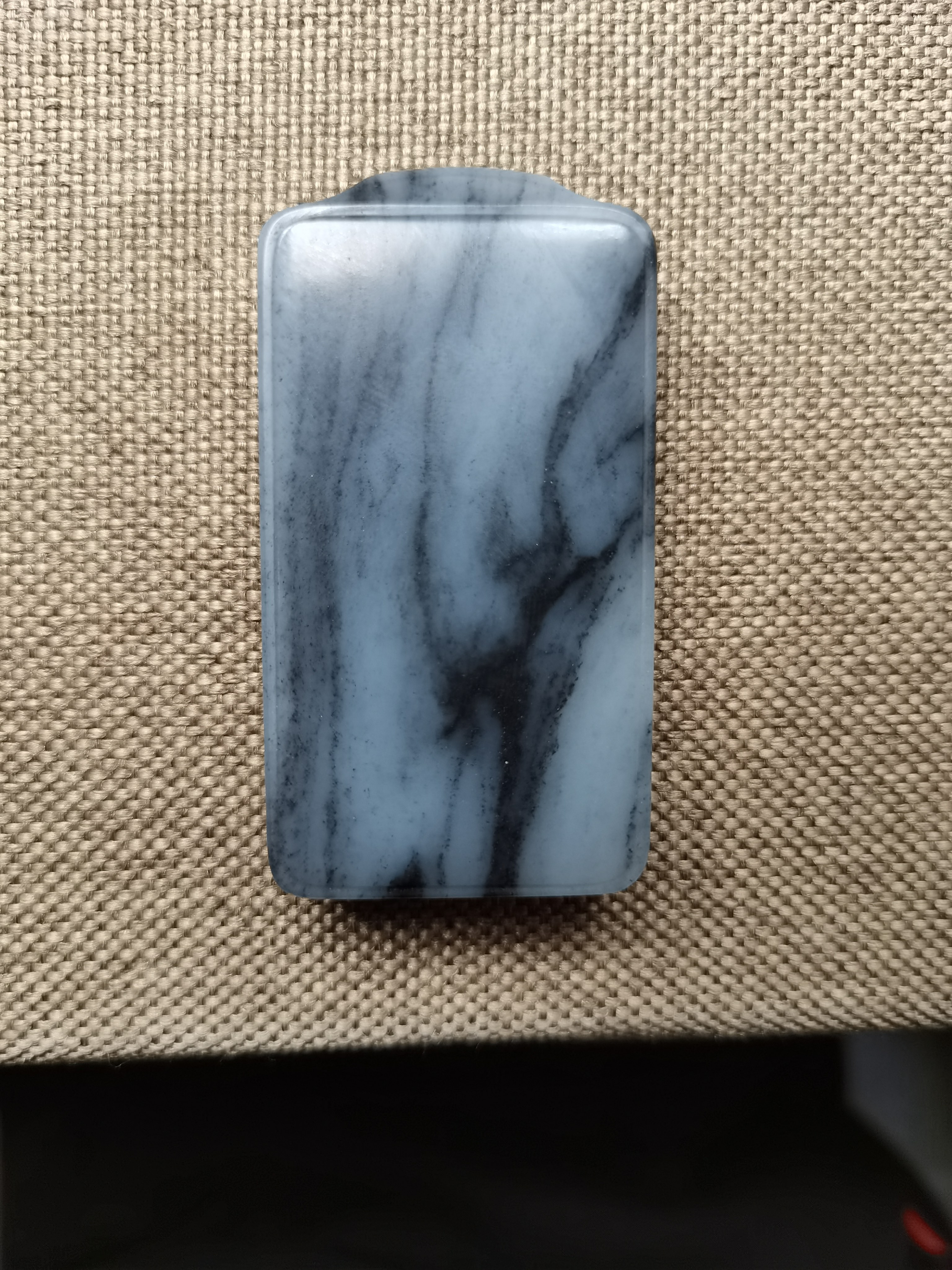 和田玉青花无事牌