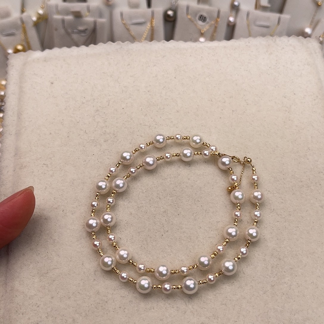 颈饰海水珍珠18K金镶嵌