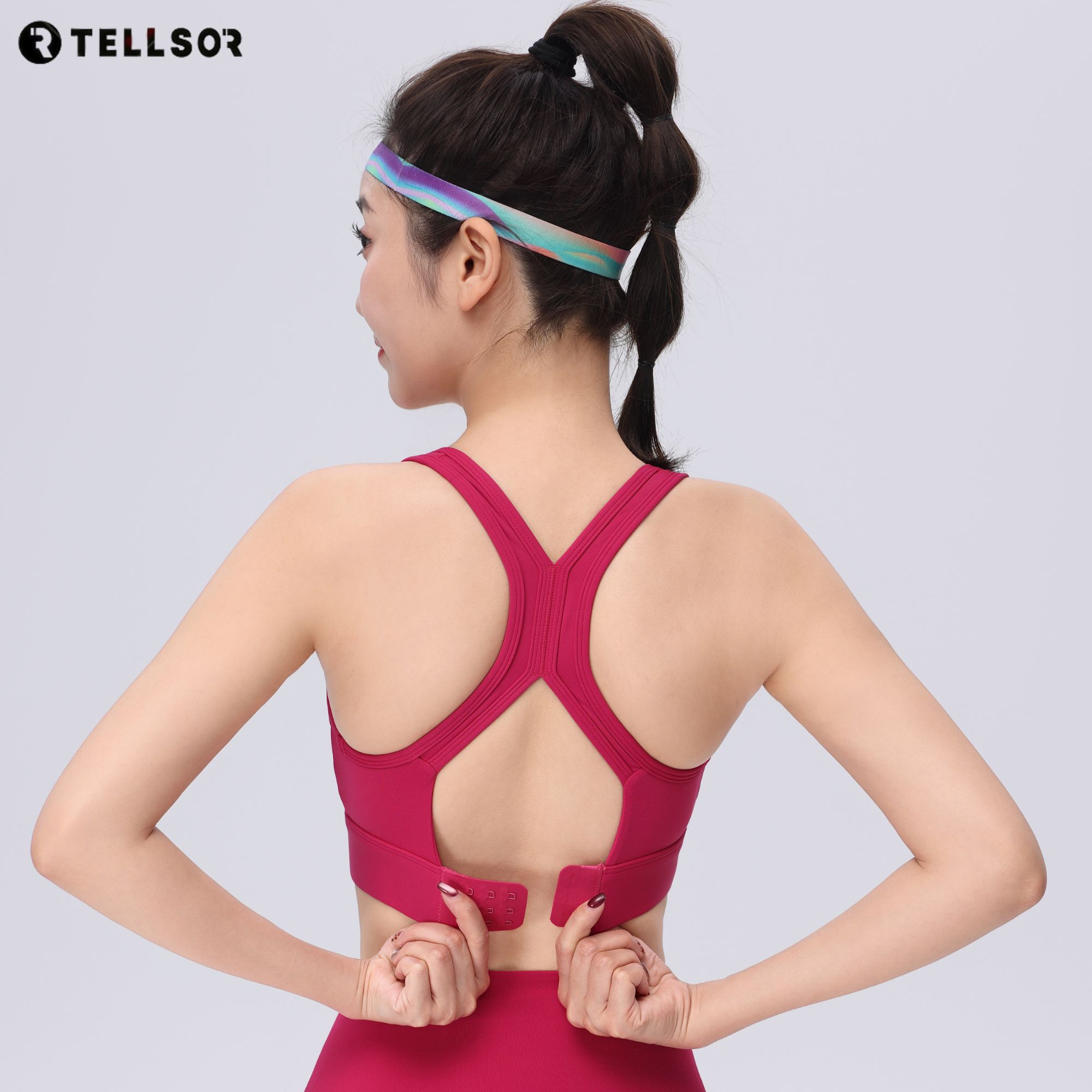 高强度薄款防震运动内衣一体式聚拢美背健身跑步背心训练