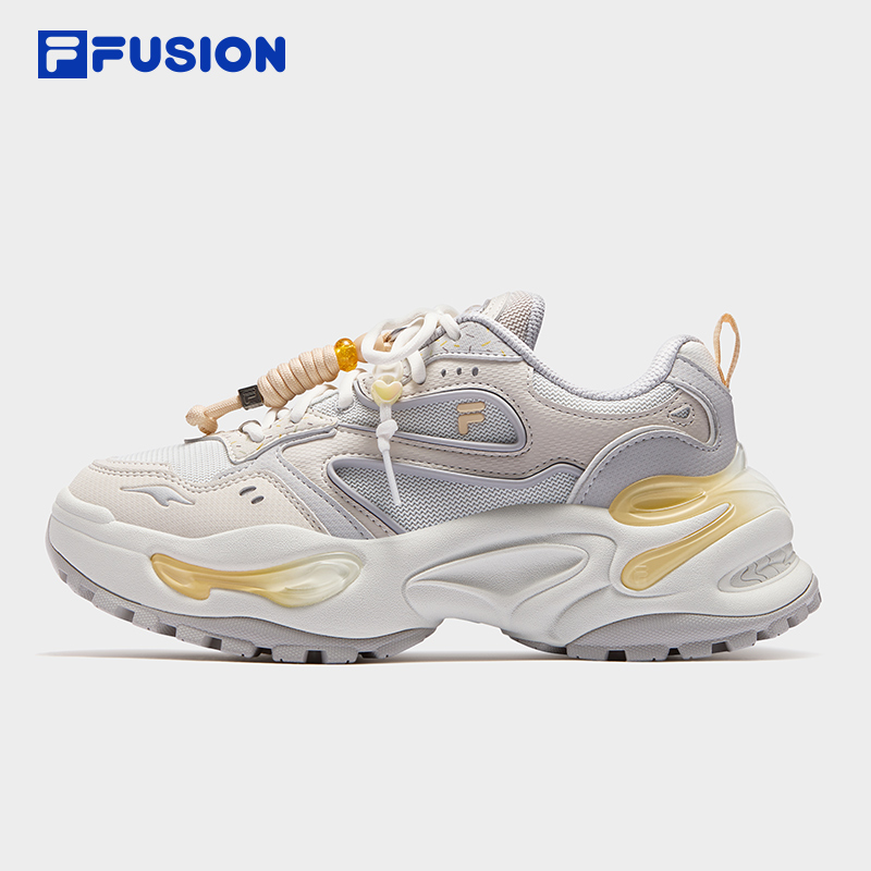 FILA FUSION斐乐潮牌EVA软糖鞋时尚百搭生活休闲鞋女款黑橡树果棕