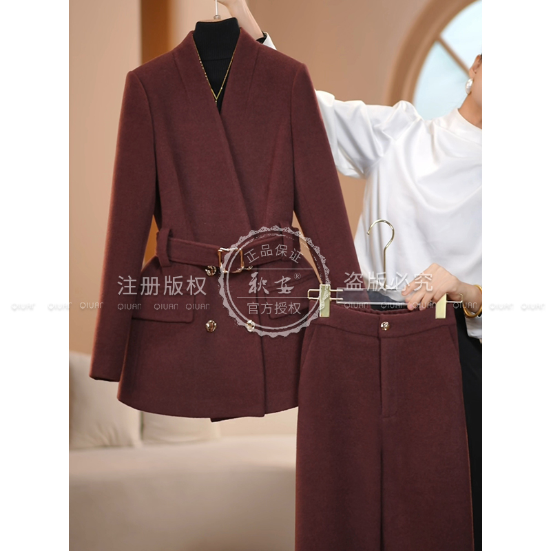【AMNK服饰】2025秋冬新款红色高级简约设计师系列修身西装外套