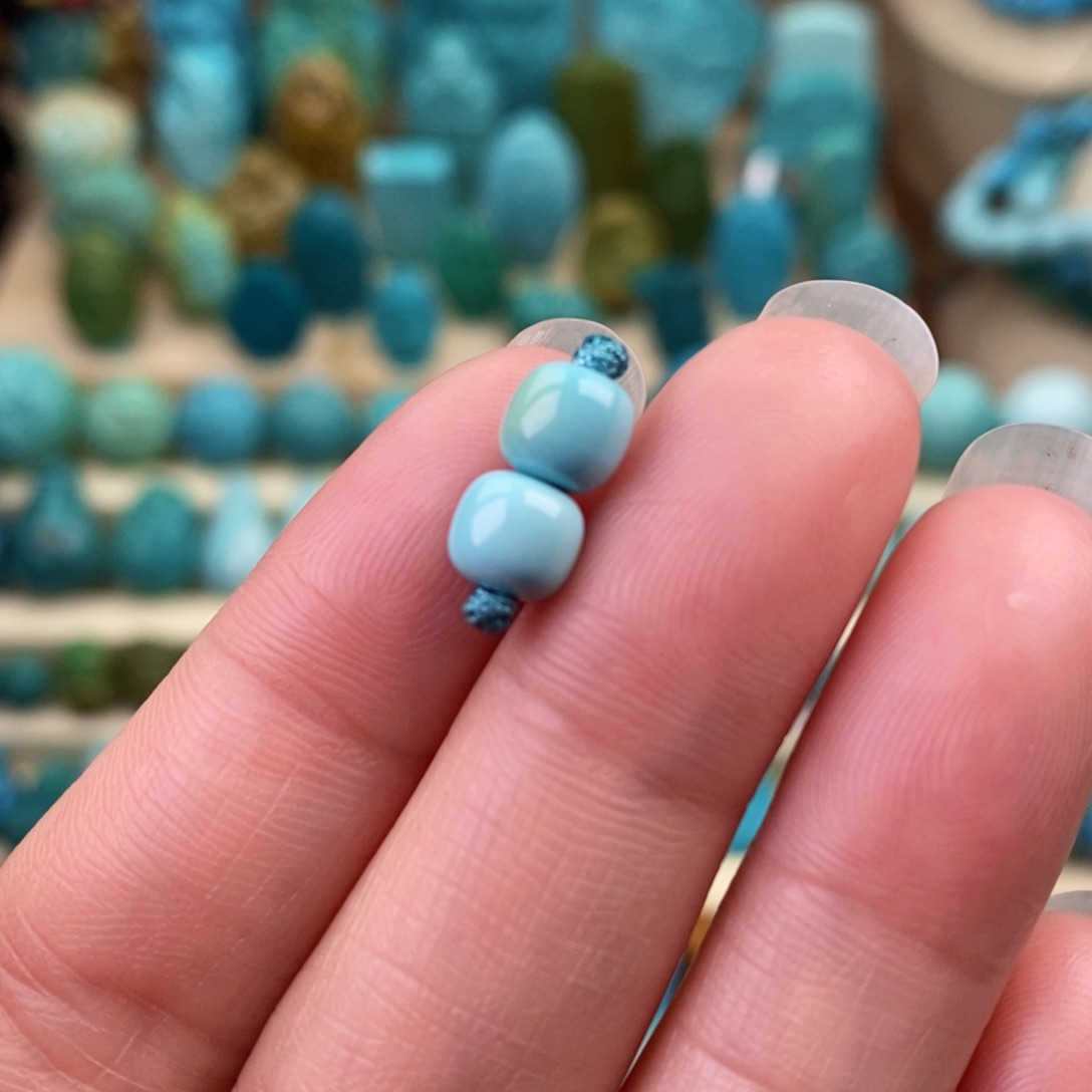 绿松石珠宝奇石未镶嵌6mm