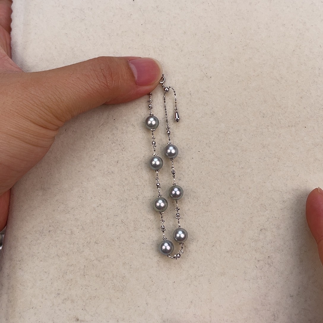 海水珍珠手绳18K金镶嵌