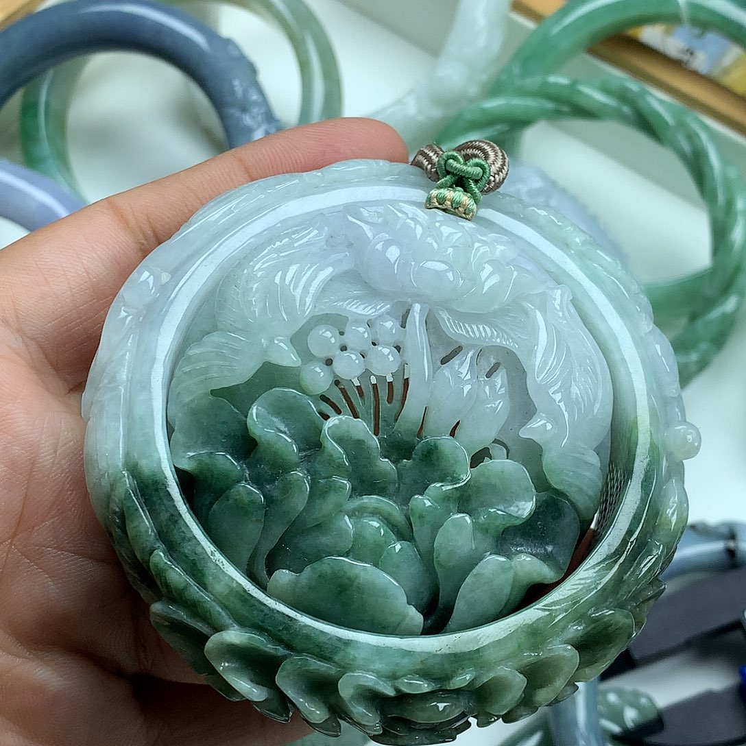 翡翠未镶嵌手镯天然翡翠57.7