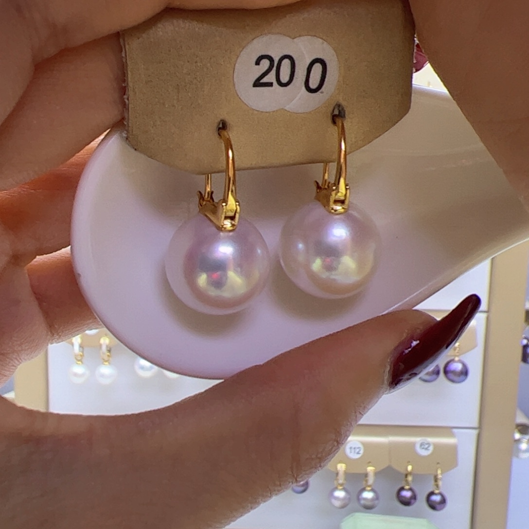 淡水珍珠耳饰银S925镶嵌