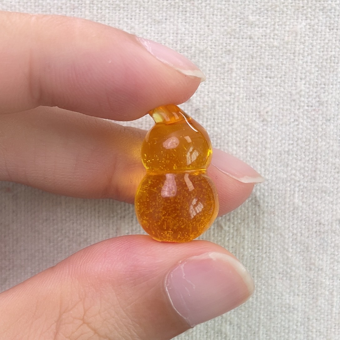琥珀未镶嵌珠宝奇石葫芦