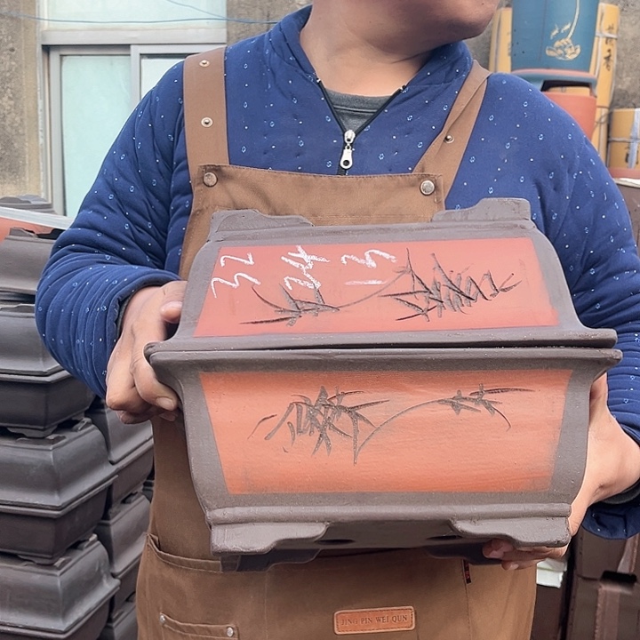 紫砂紫砂花盆盆栽