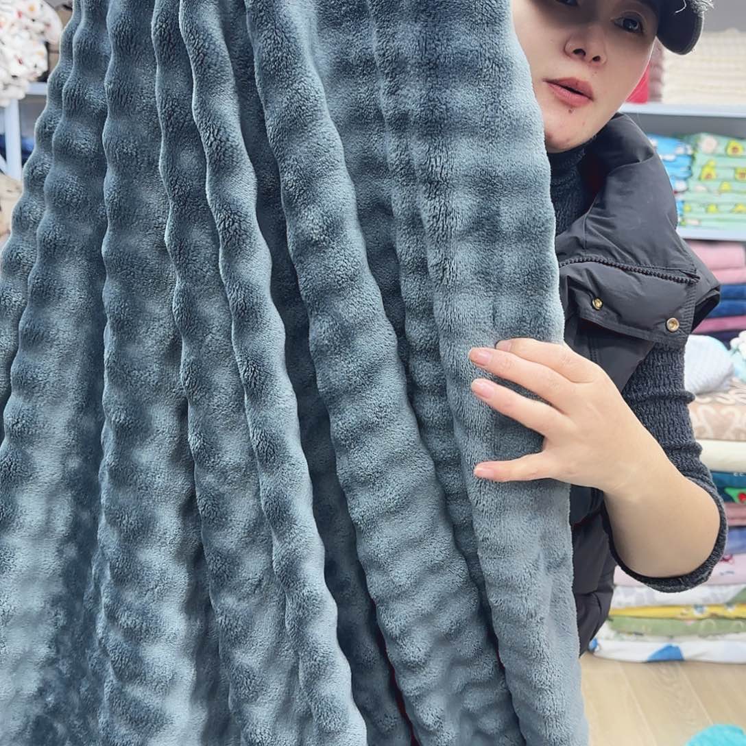 羊驼毛200.230厚泡泡云貂绒毯