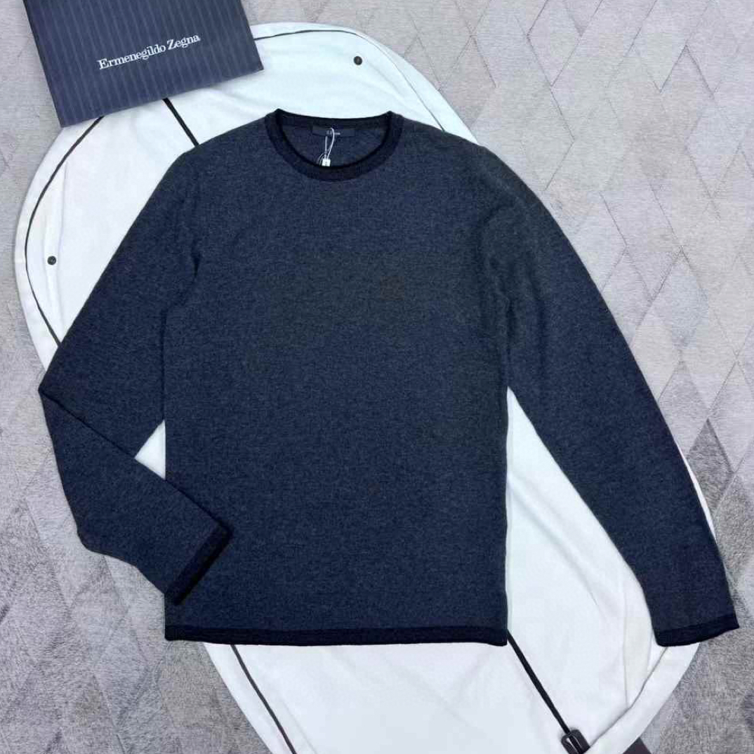 未使用 ZEGNA 135078 男款杰尼亚羊毛针织衫