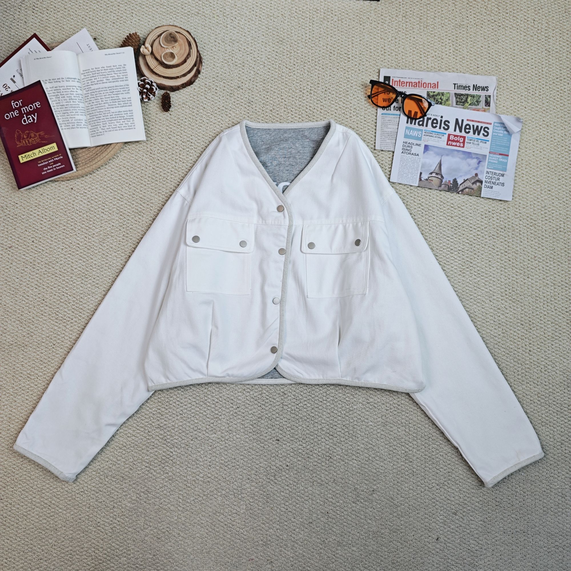 2025春季新款休闲潮牌纯色长袖外套0005