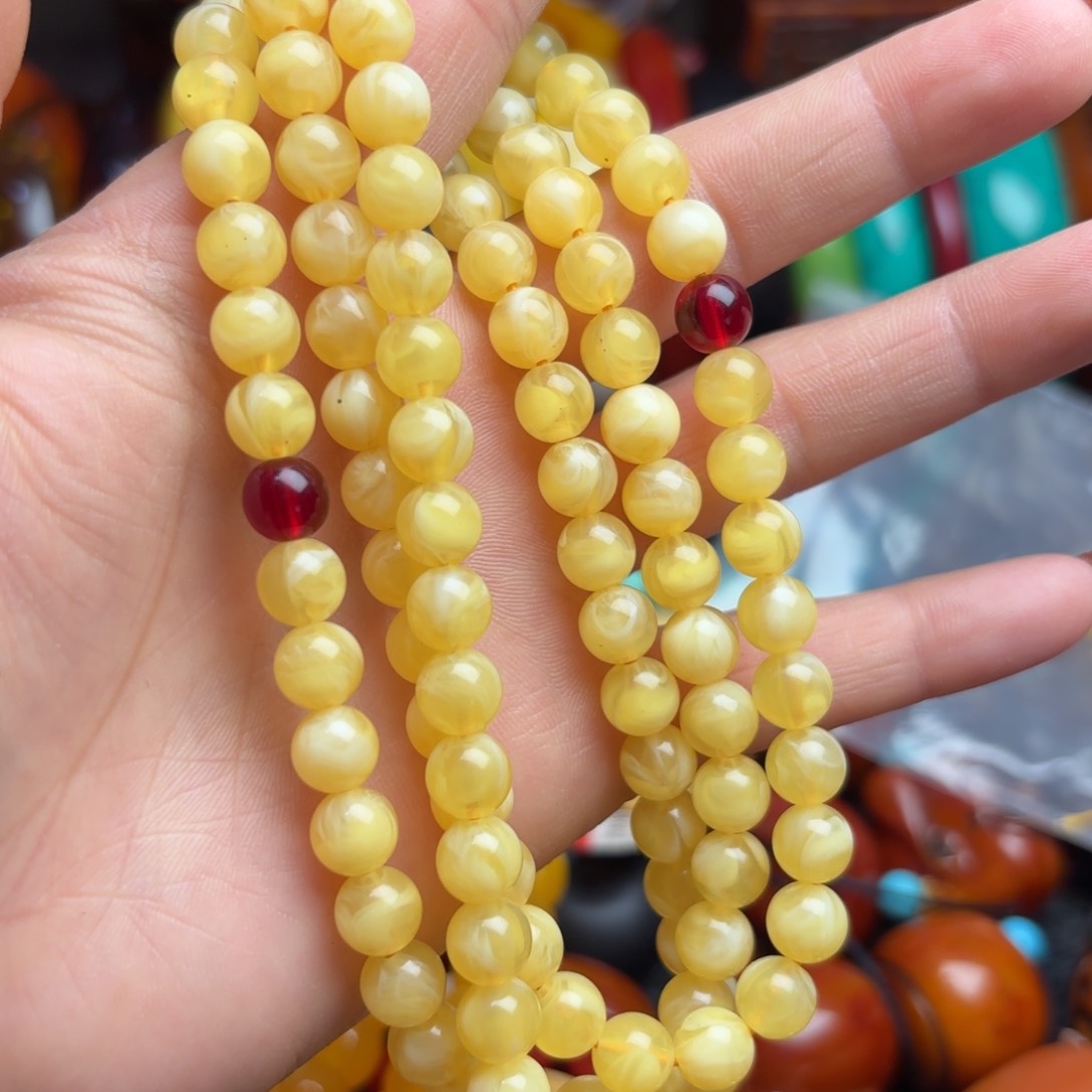 琥珀手链未镶嵌蜜蜡