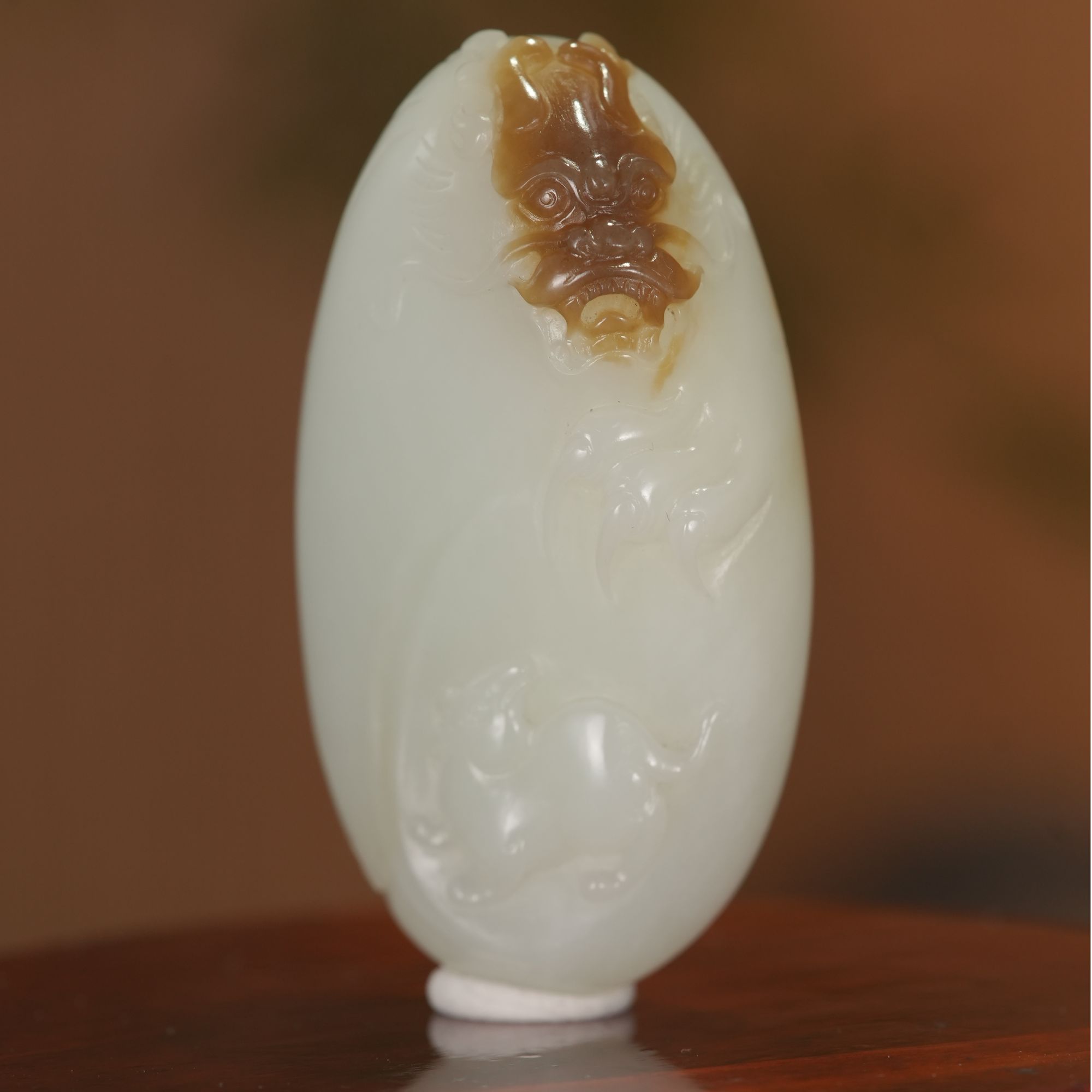 160203当代 和田糖白玉龙吊坠