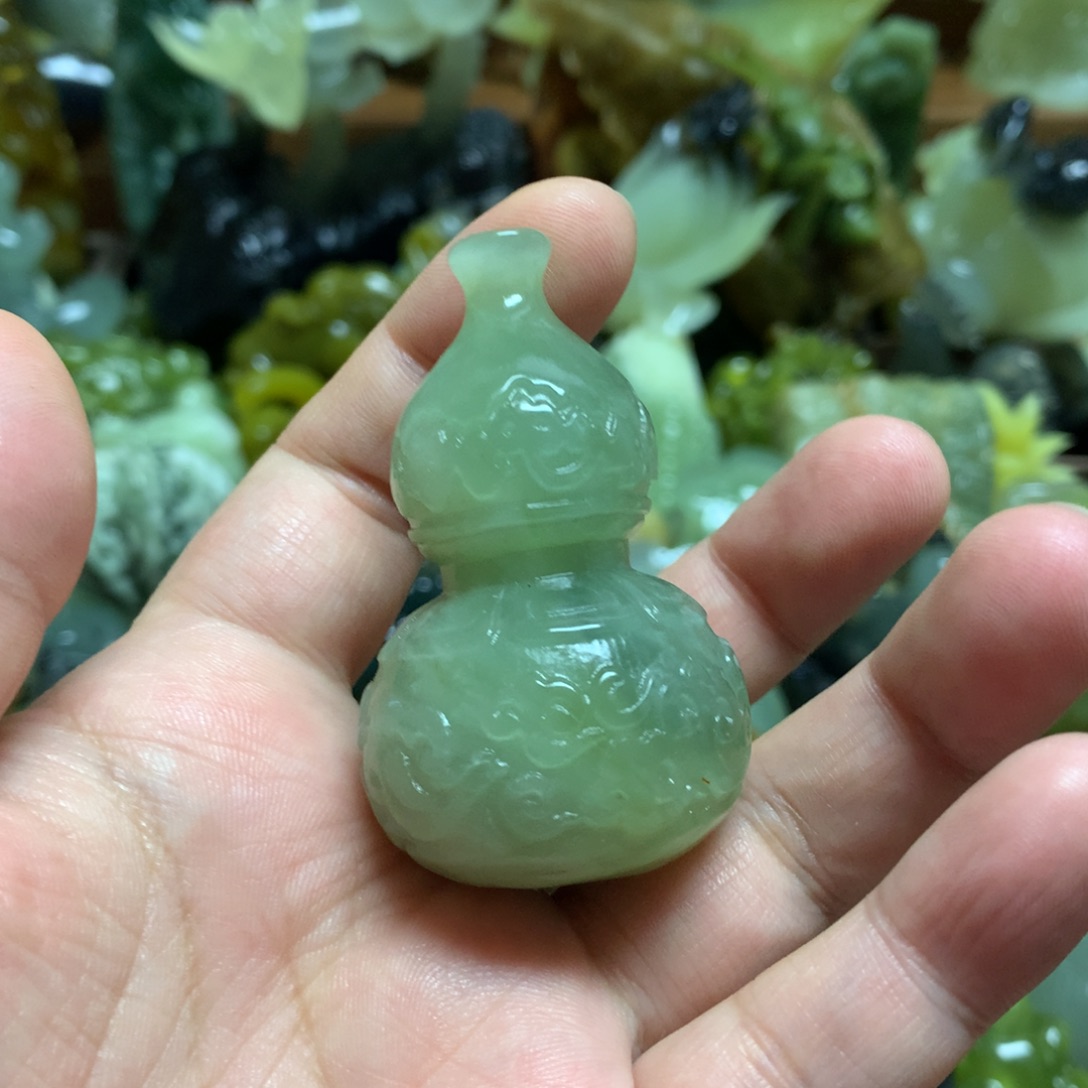 岫玉未镶嵌手把手把