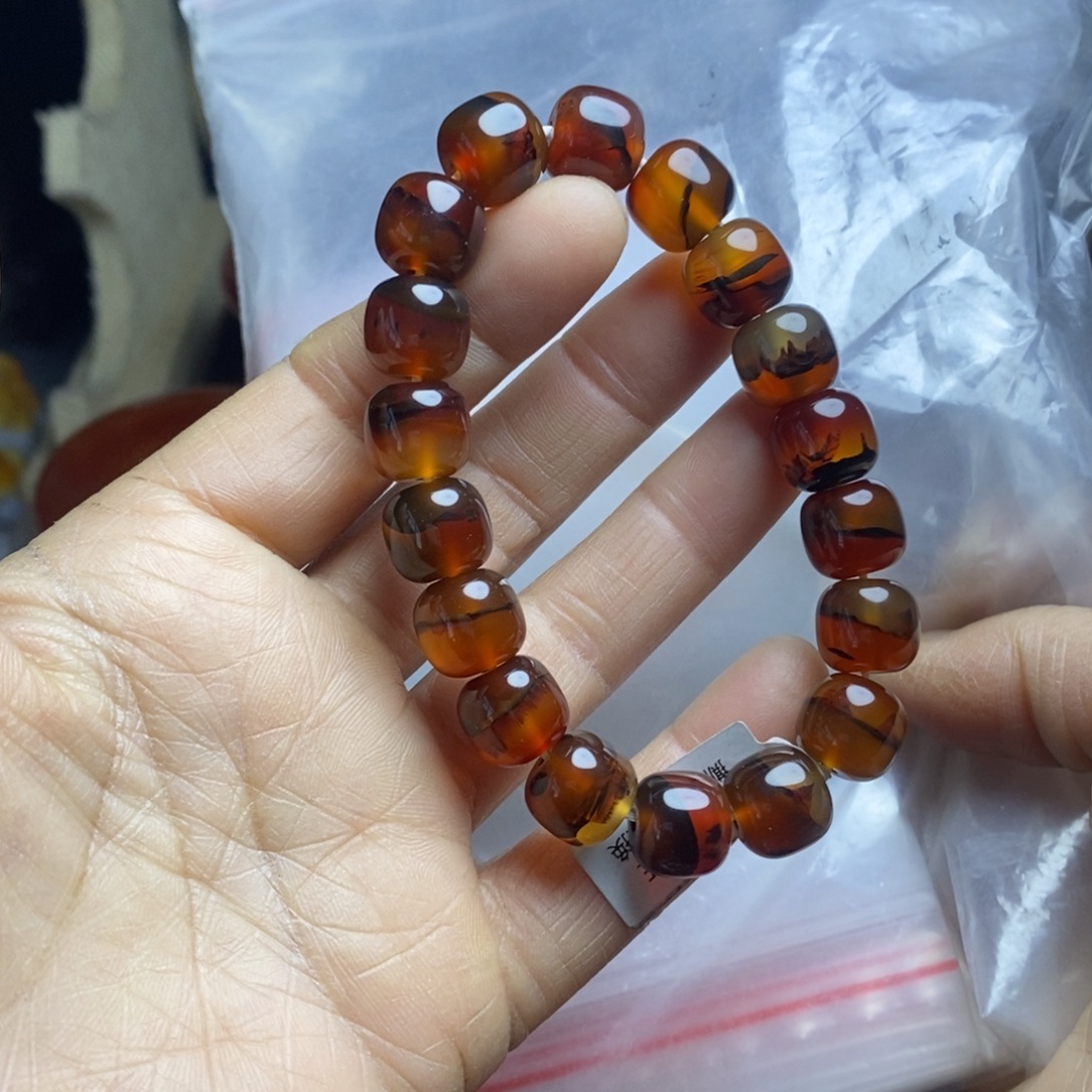 风***阻玛瑙/玉髓未镶嵌手链