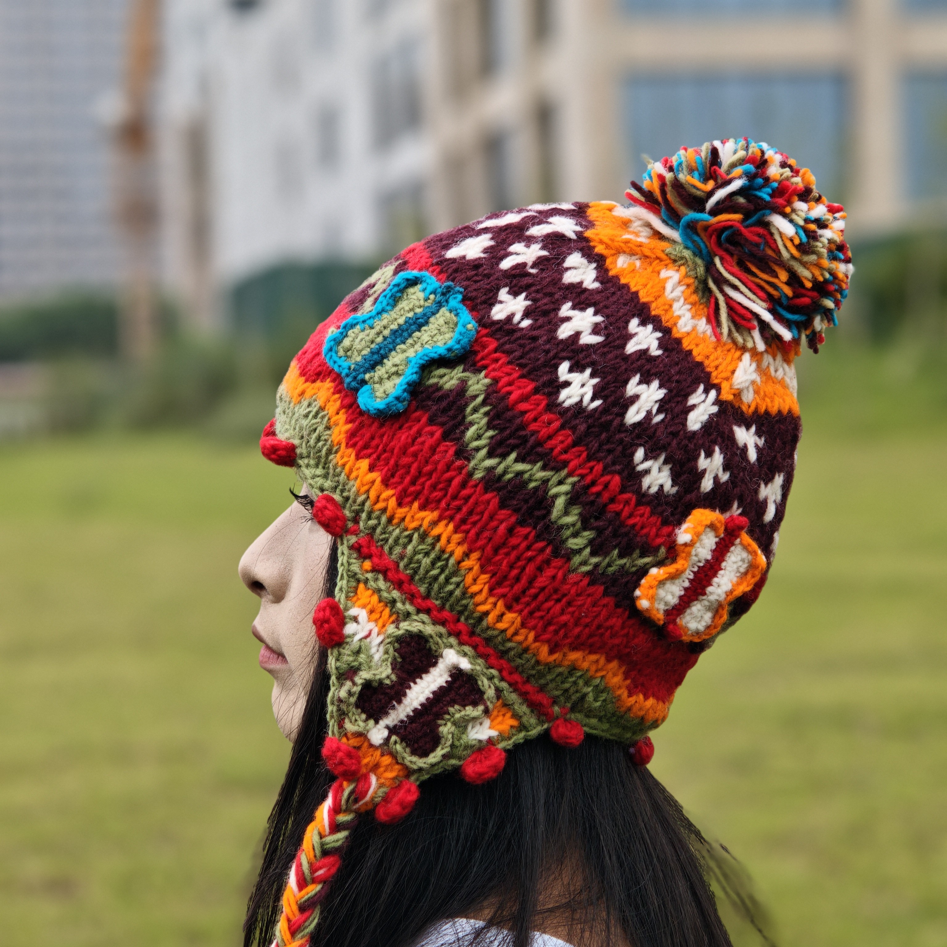 尼泊尔纯手工纯羊毛帽子