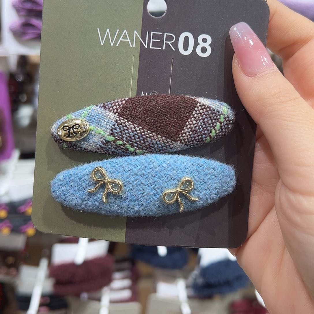 非金属蝴蝶结蓝色掰掰夹