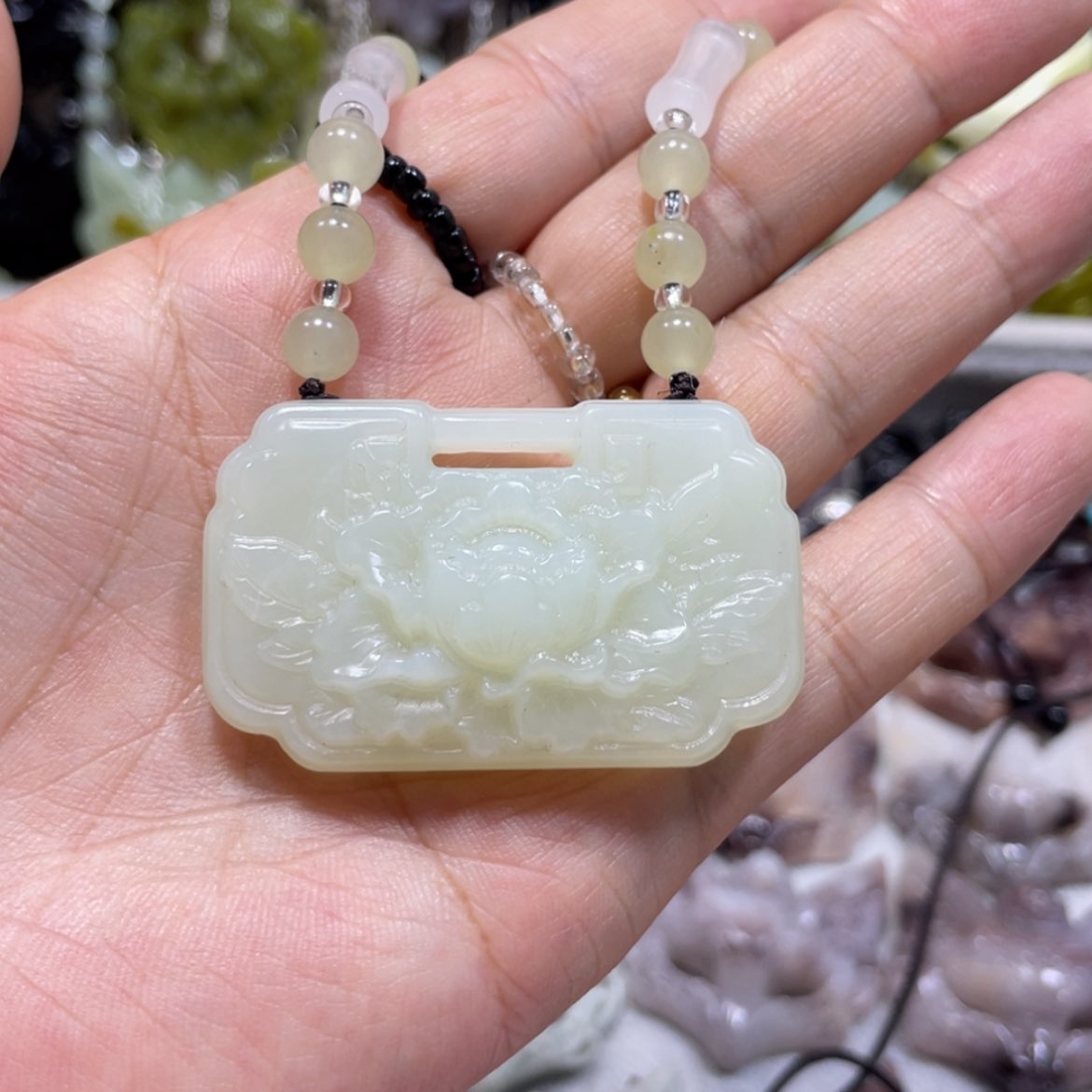 【闪购商品】岫玉颈饰未镶嵌7吊坠