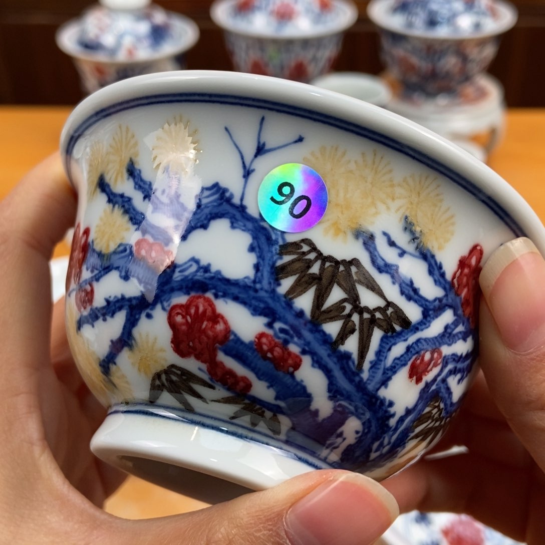 手绘现代茶具非古董
