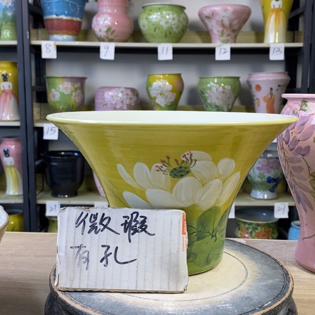 景德镇手工手绘陶瓷花盆