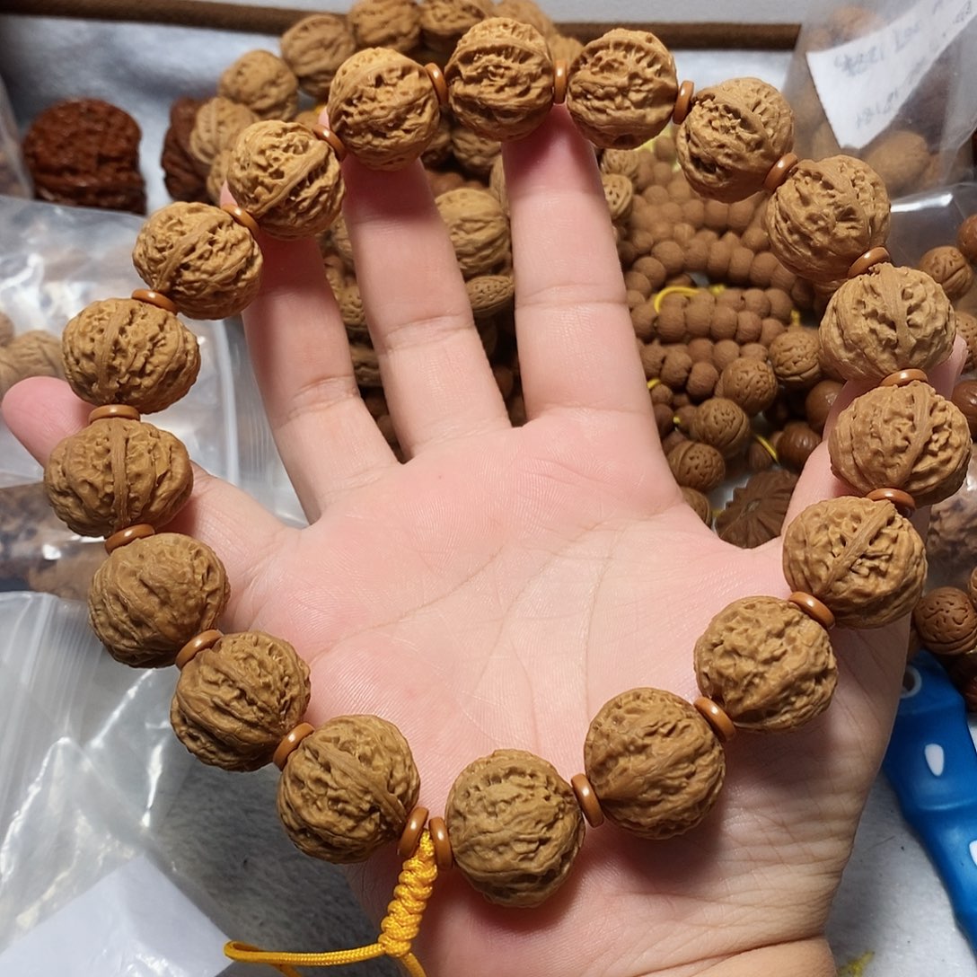 核桃手串/手链八棱绣球手持