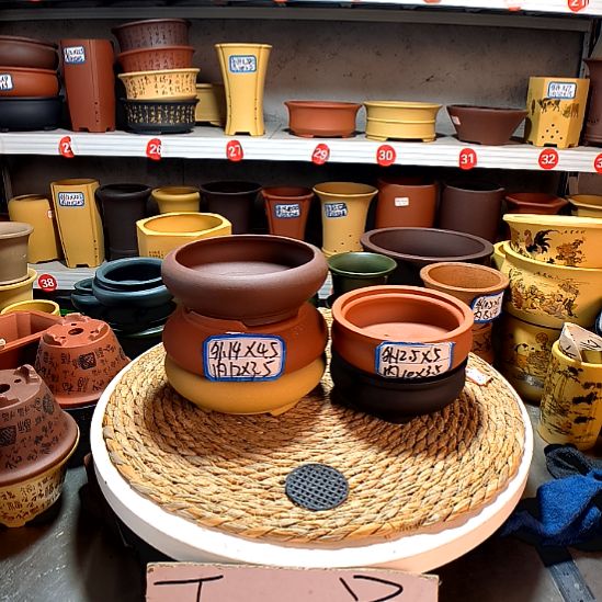 宜兴紫砂花盆13554