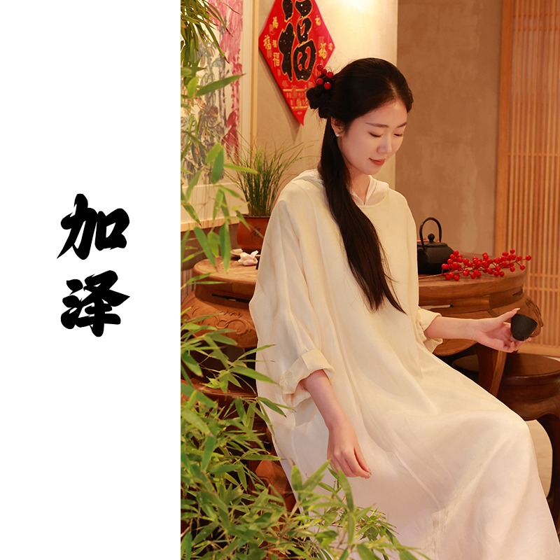 【门店同款】加泽•新中式连衣裙（24807218-米汤娇）