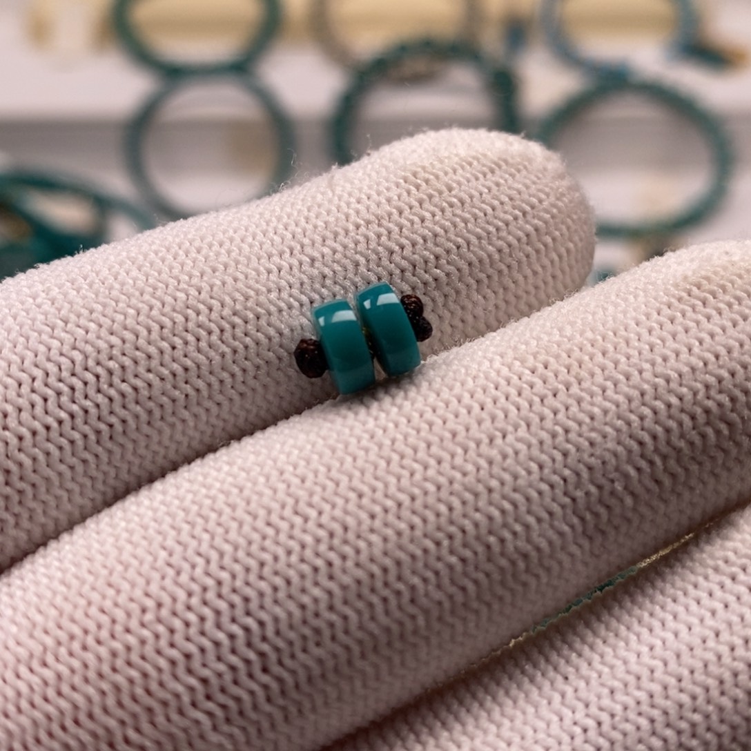 未镶嵌绿松石珠宝奇石A113 直切隔片6.5