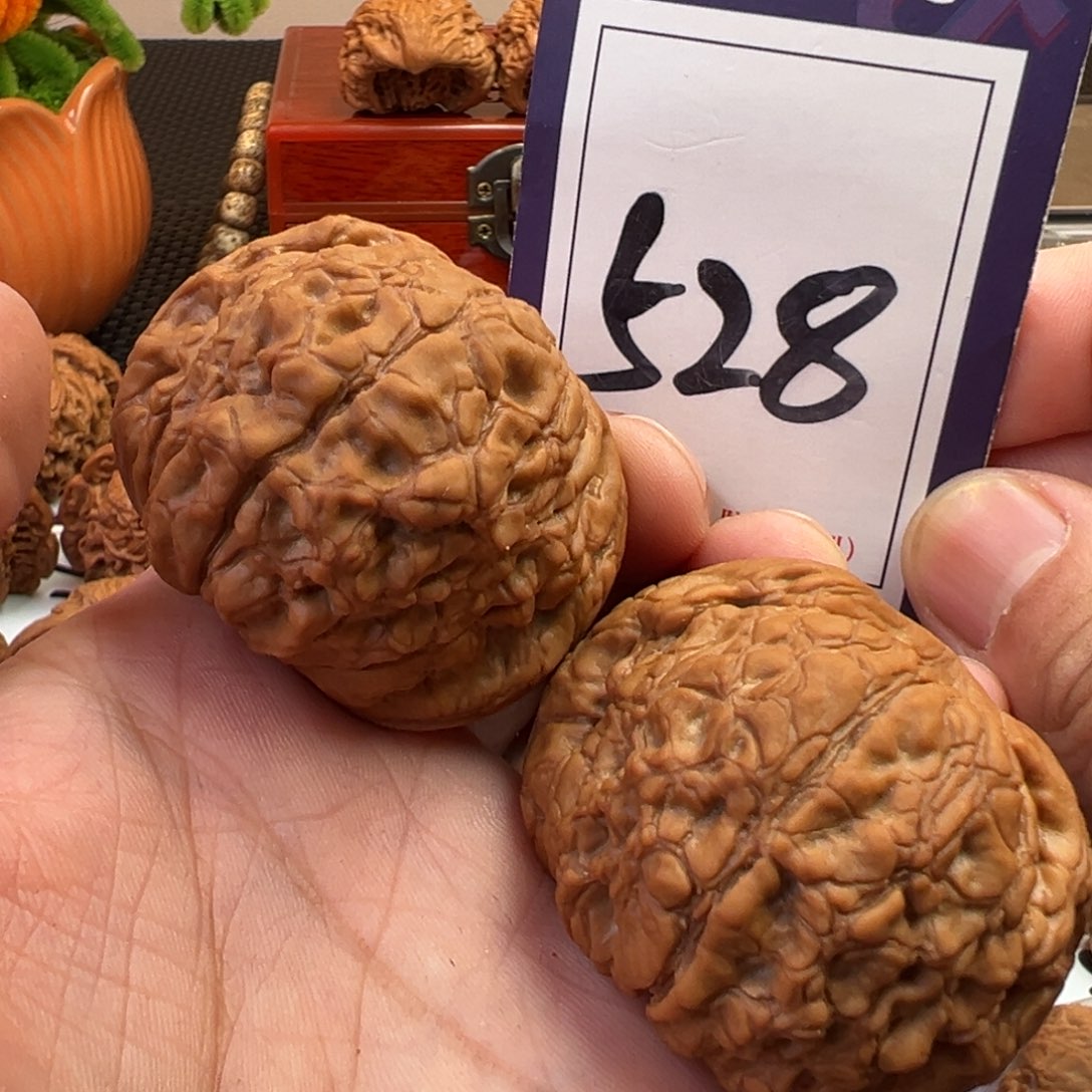 文玩核桃把件全品球形龙鼎49.5尺寸528号