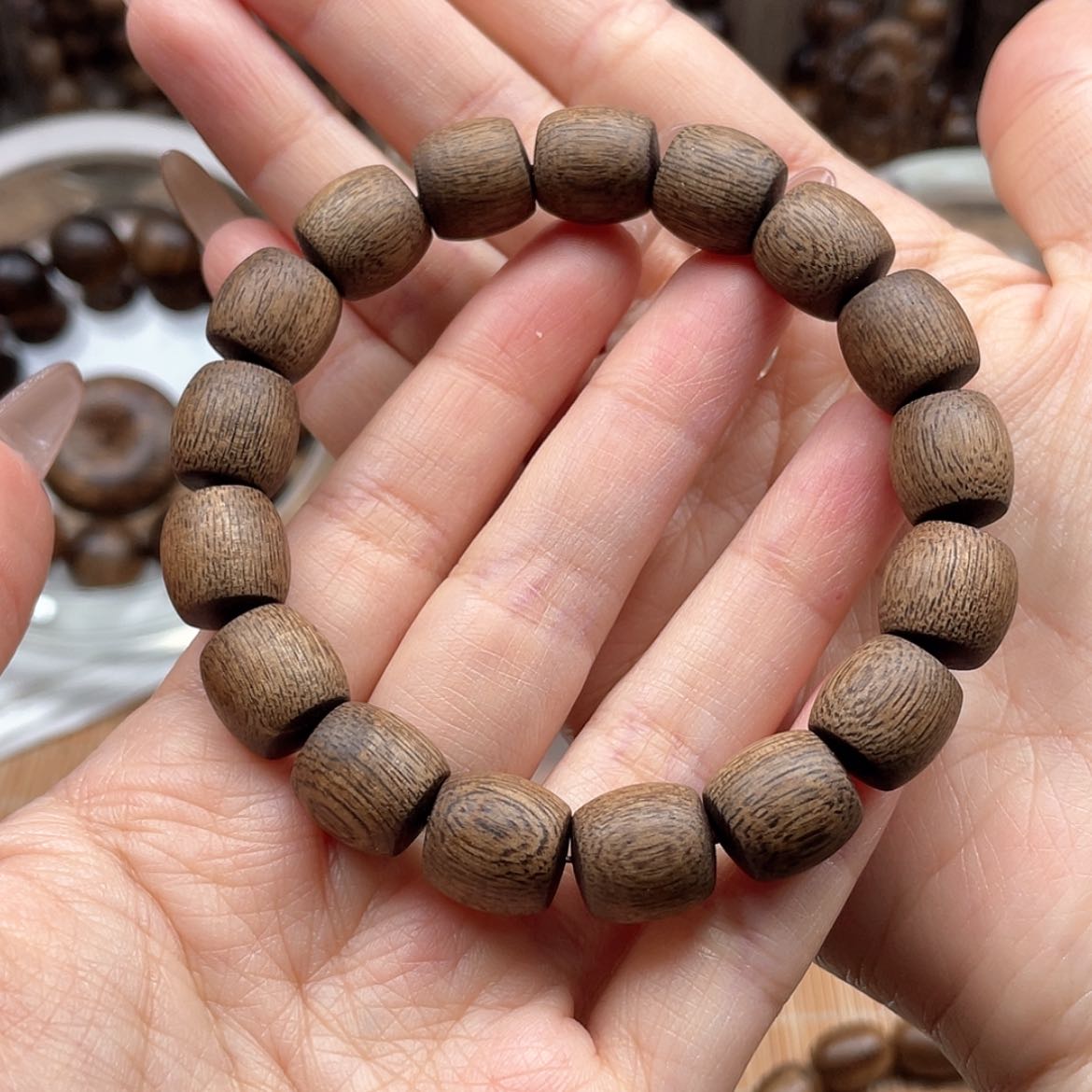 【闪购商品】沉香手串达拉干1.2桶珠