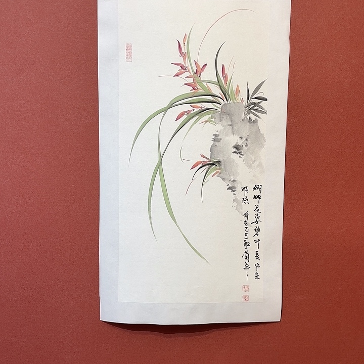 国画听兰老师花鸟