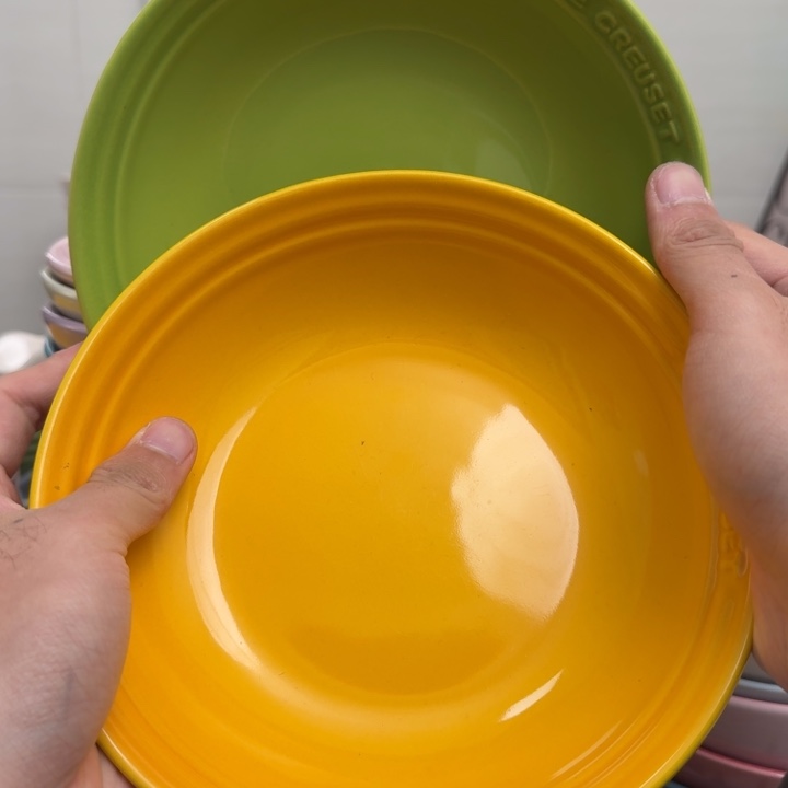 瓷片微瑕2个7英寸燕麦盘