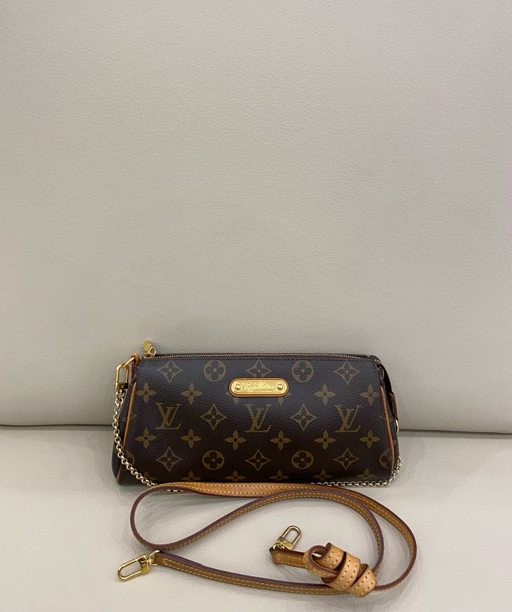 95新 LouisVuitton/路易威登 LV Eva腋下单肩斜挎包 老花款 