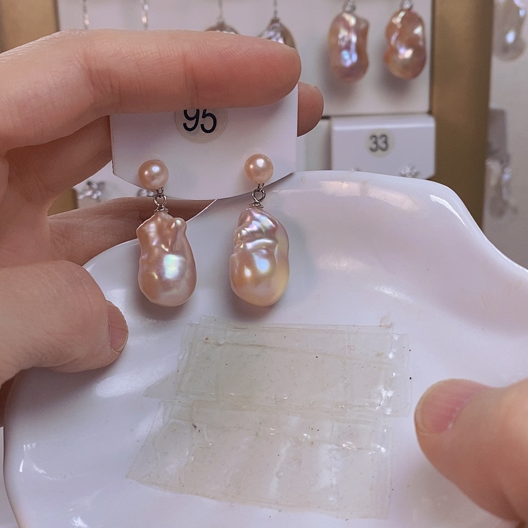 合金无925银配彩巴耳饰