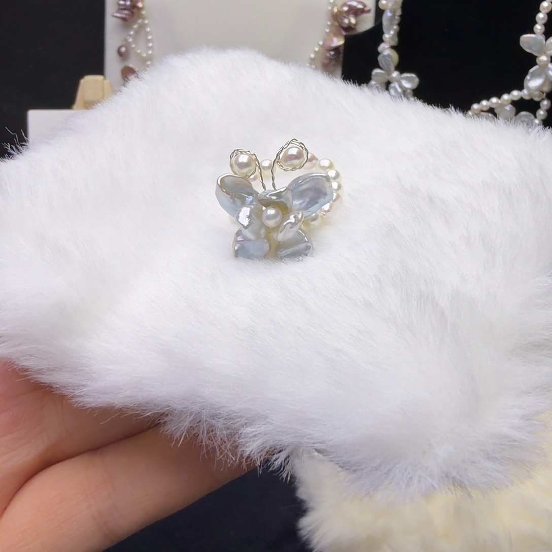 合金戒指淡水珍珠戒指