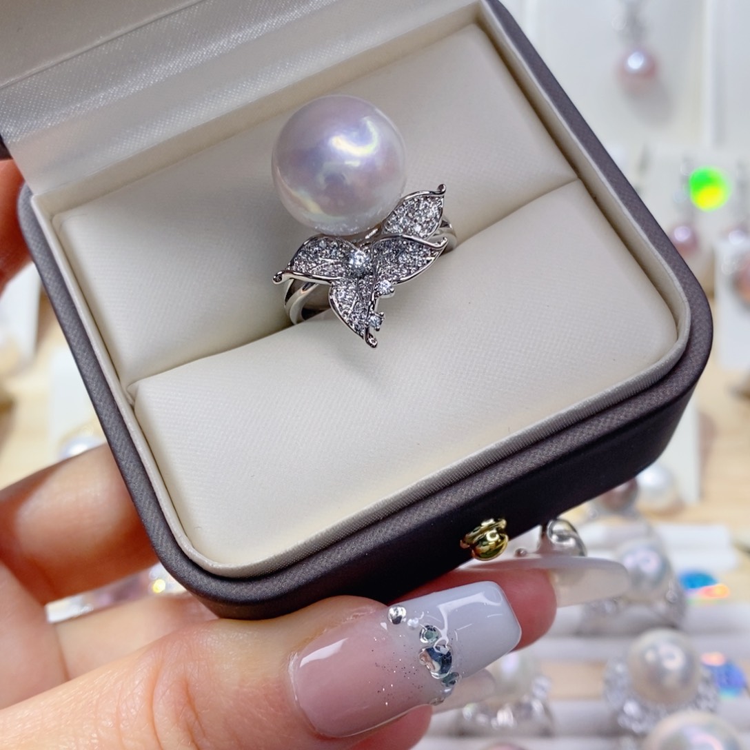 淡水珍珠戒指合金