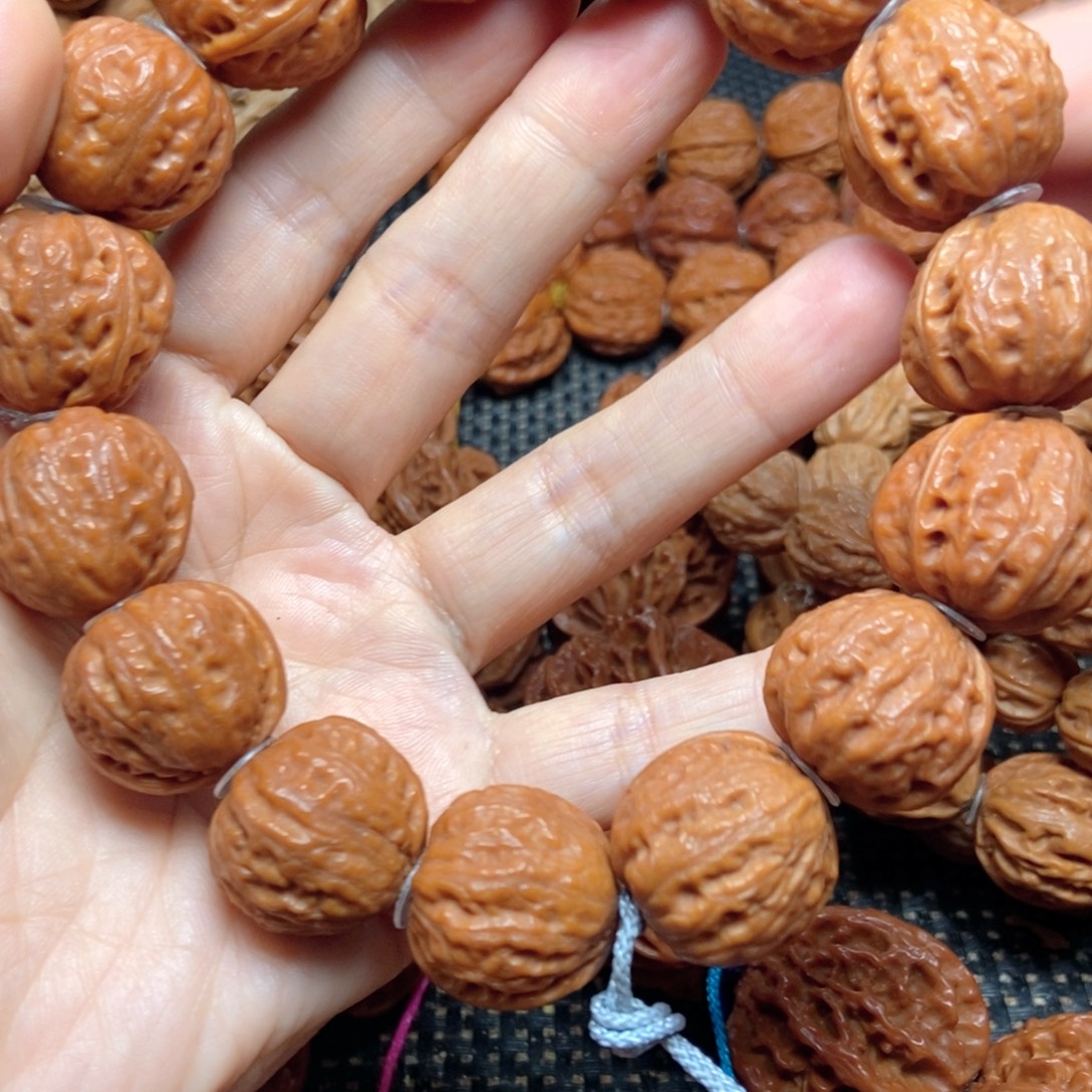 信***仰手串文玩核桃粗筋磨盘