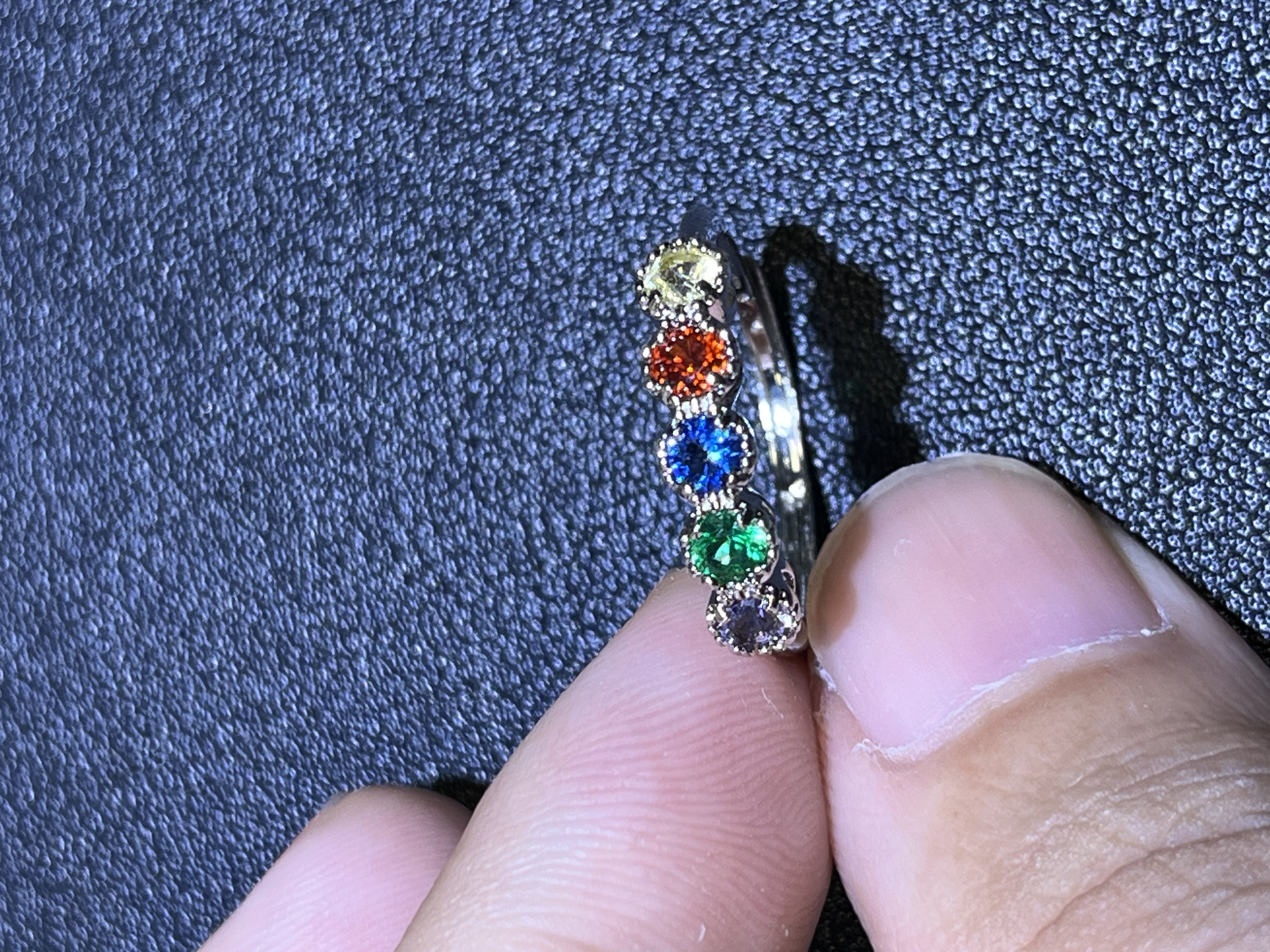 【碧瑶】高端私人定制彩虹戒