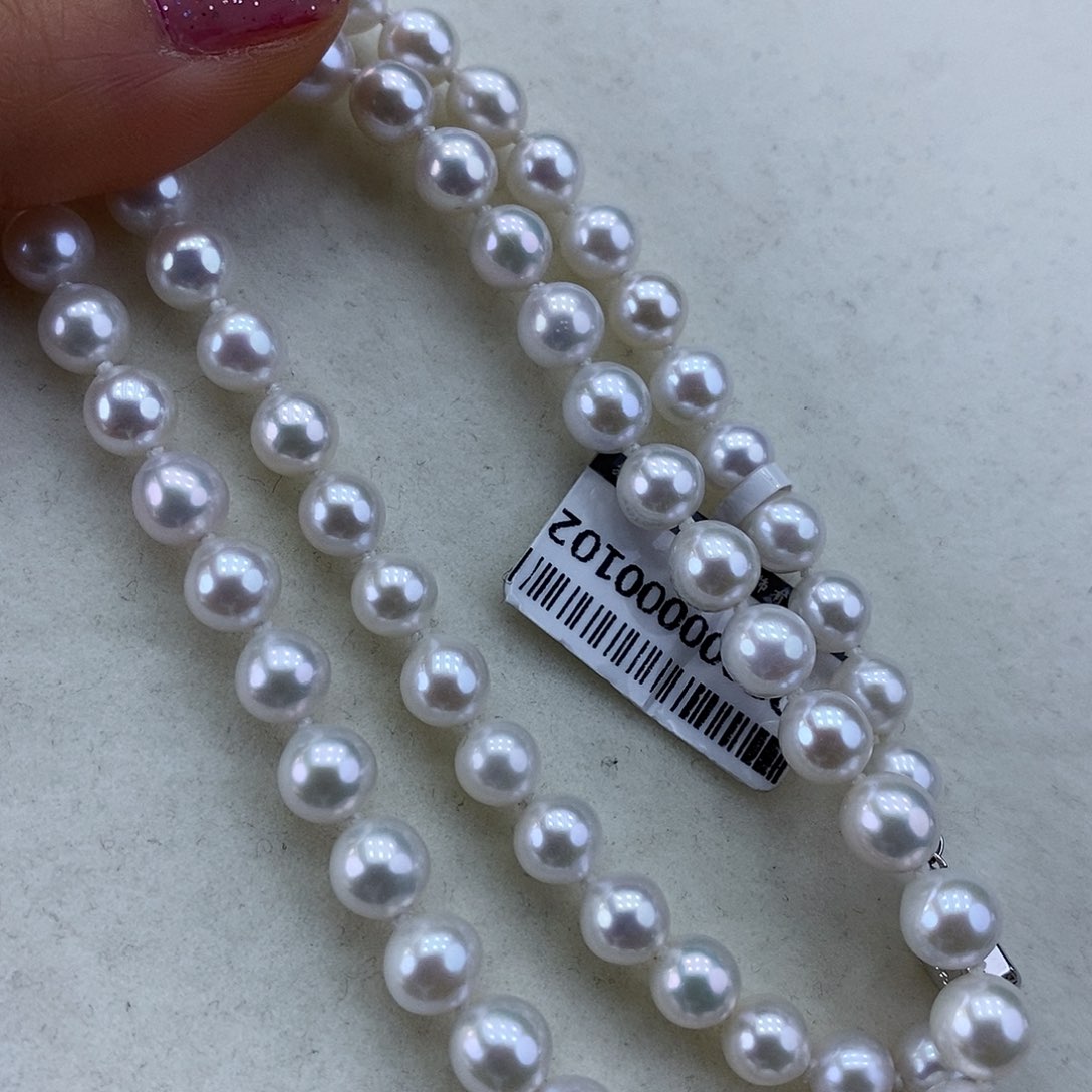 淡水珍珠颈饰银S925镶嵌➕6.7极光高品