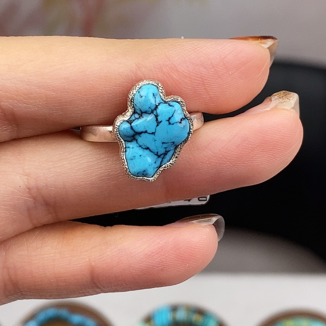 绿松石足银镶嵌原矿