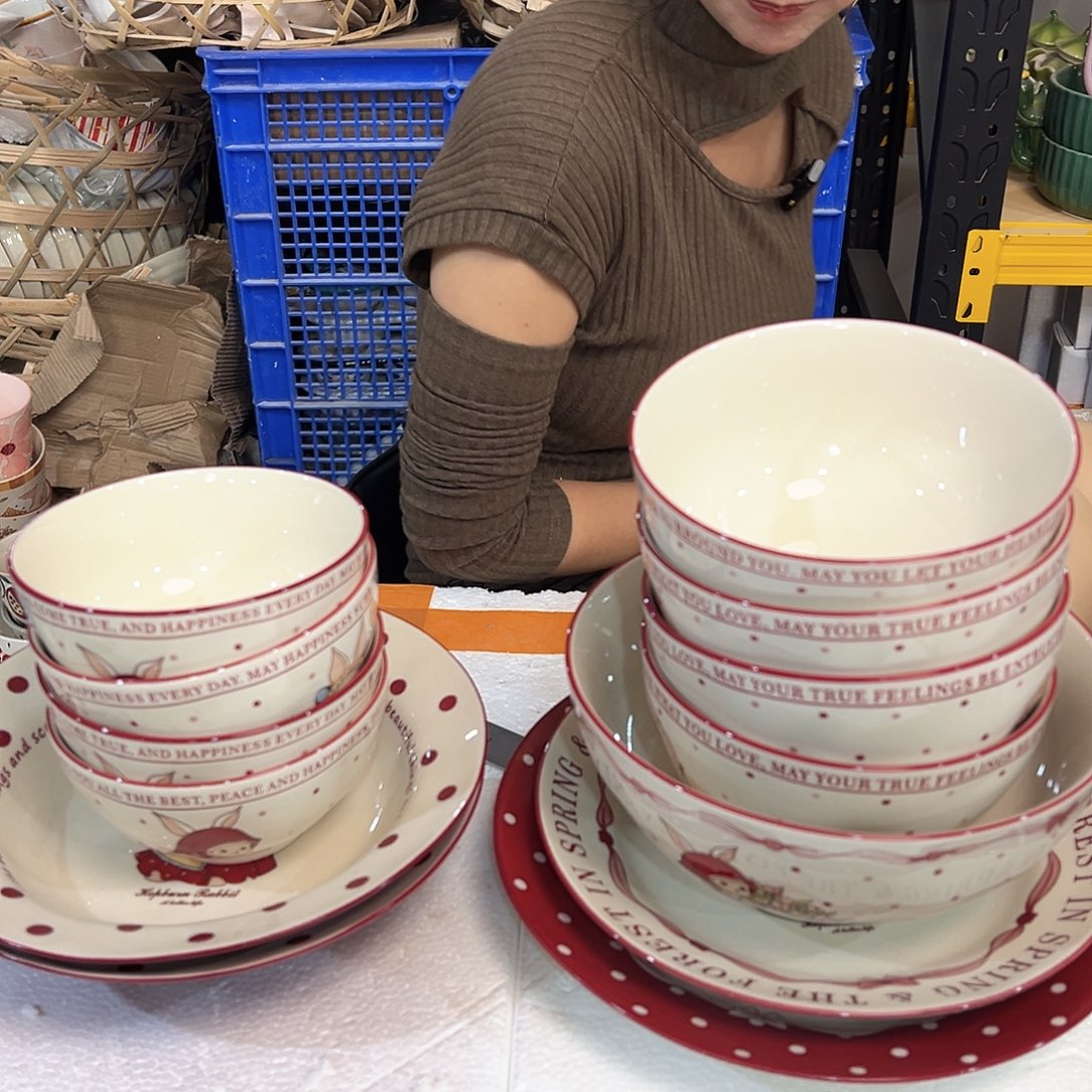 潮州陶瓷工厂微瑕13件套