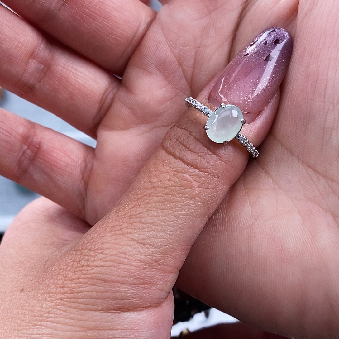 糖***果翡翠未镶嵌戒指缅甸