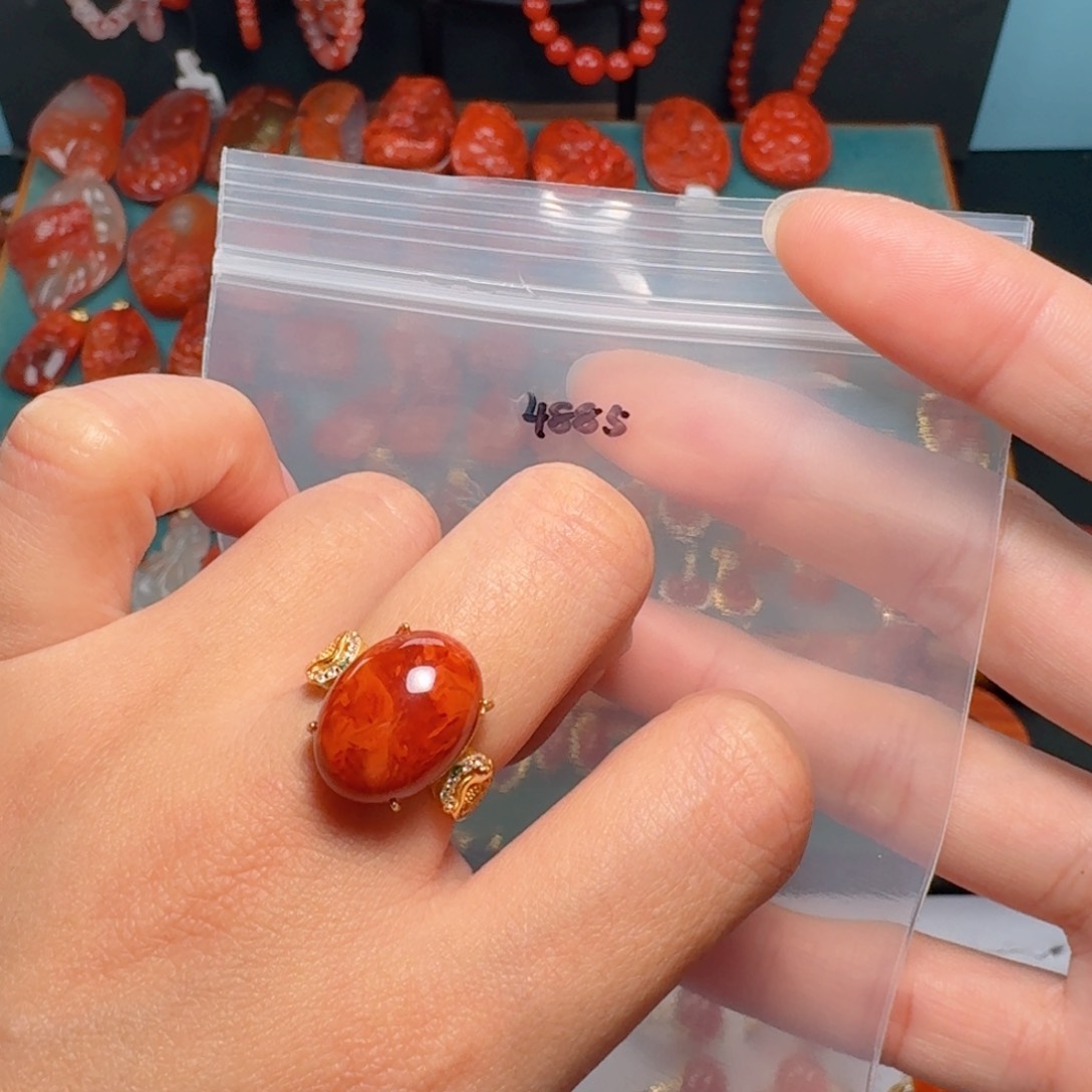 南红玛瑙南红玛瑙银S925镶嵌