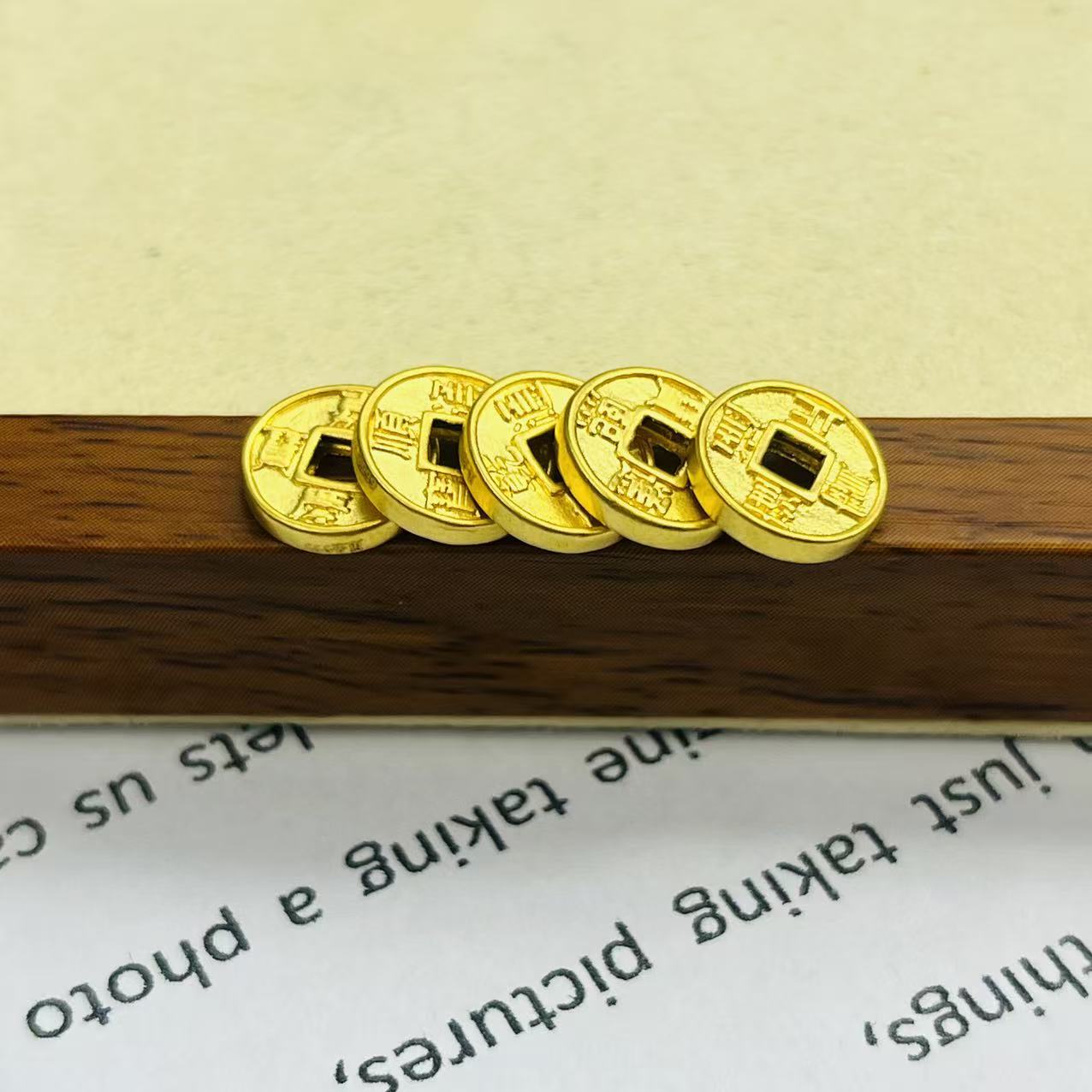 新金社黄金足金999--10mm五帝币一套DP1352