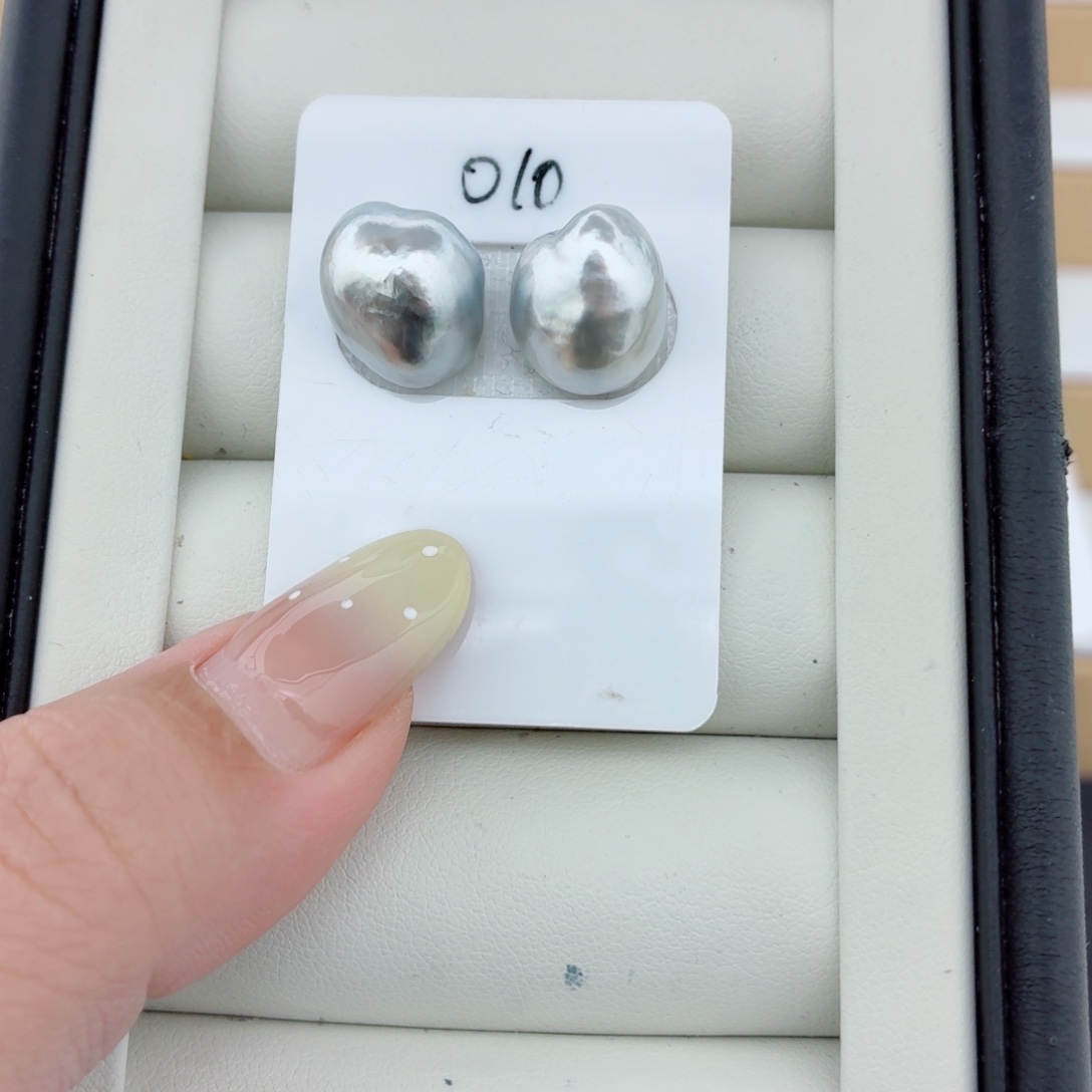 海水珍珠裸珠海水珍珠大溪地铂金灰keshi裸珠