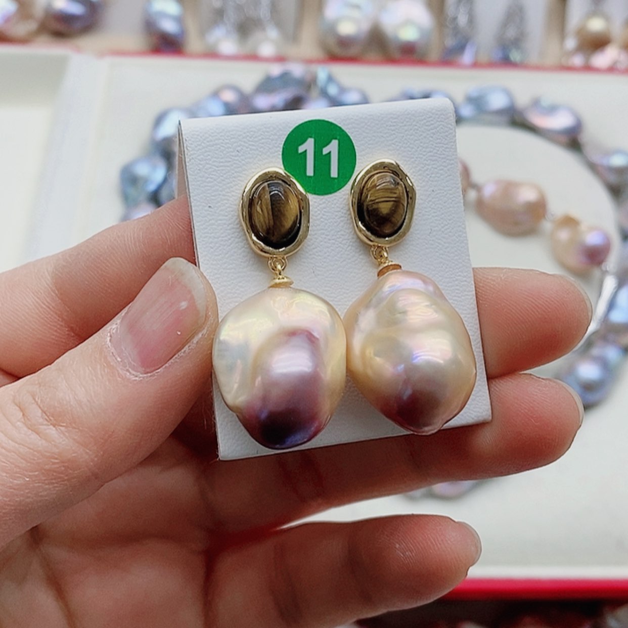 【闪购商品】淡水珍珠耳饰银S925镶嵌