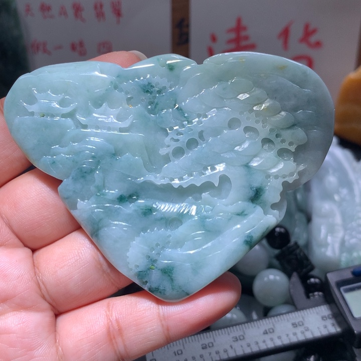 翡翠未镶嵌颈饰保真天然A货翡翠