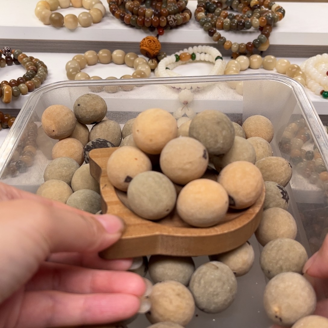 白玉菩提吊坠大卡原籽10颗卡25的