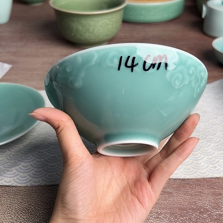 龙泉云间青瓷小米茶器