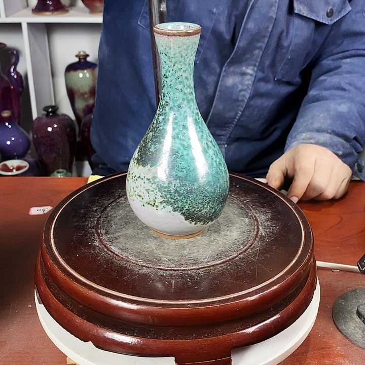 尚峰钧窑作品丹瓶瓶