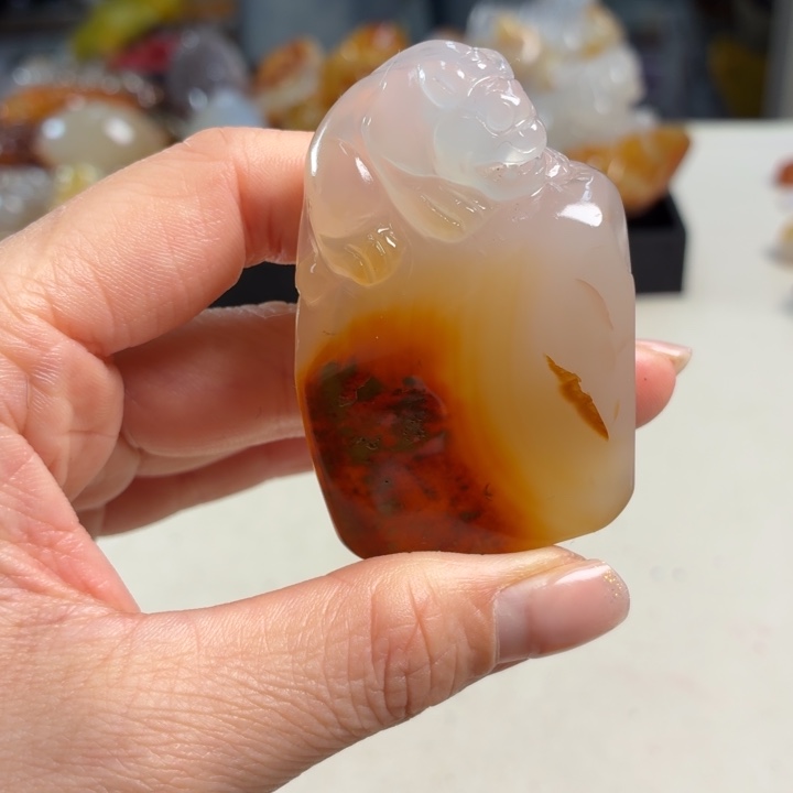 玛瑙/玉髓未镶嵌吊坠(不含链)